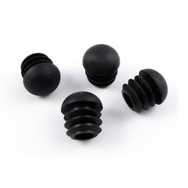Peruzzo Kit 4 Protectores 30 mm Diámetro para Portabicis de Acero Negro