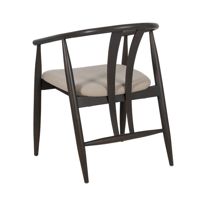 Ixia Silla de Salón Negro Tejido-Madera