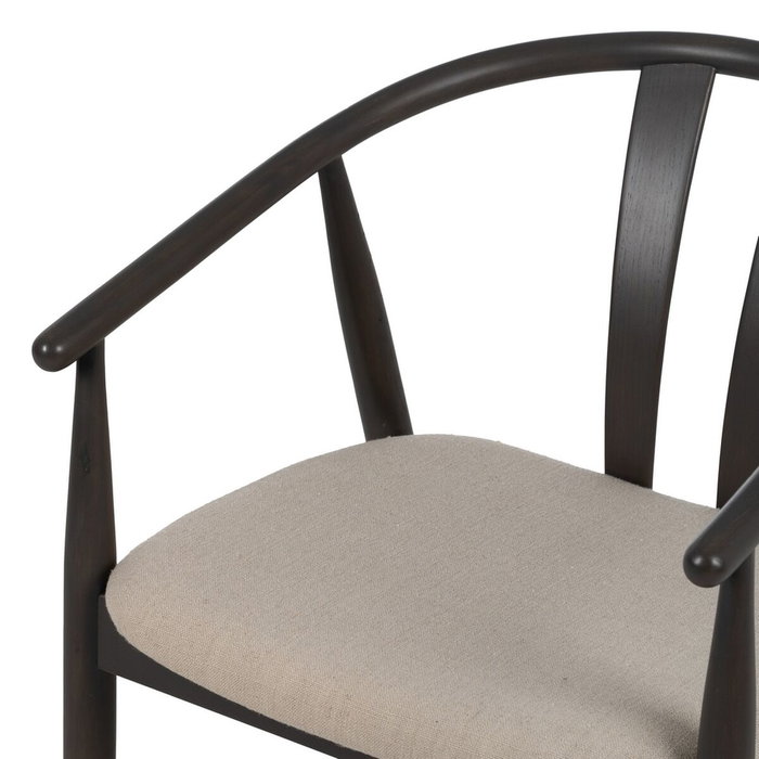Ixia Silla de Salón Negro Tejido-Madera