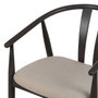 Ixia Silla de Salón Negro Tejido-Madera