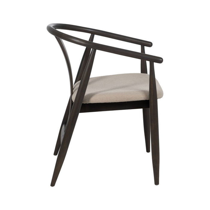 Ixia Silla de Salón Negro Tejido-Madera