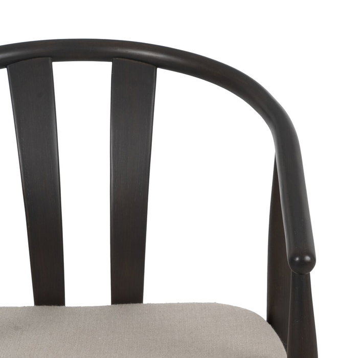 Ixia Silla de Salón Negro Tejido-Madera