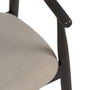 Ixia Silla de Salón Negro Tejido-Madera