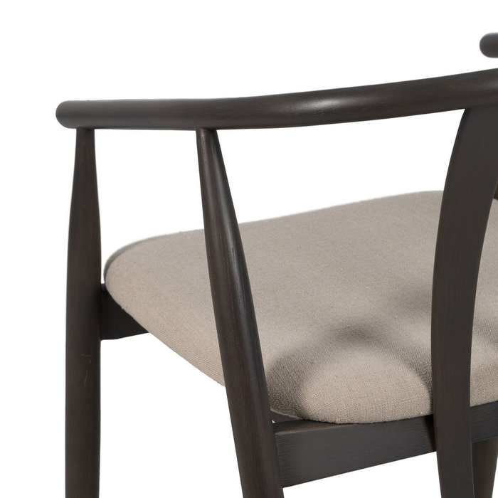 Ixia Silla de Salón Negro Tejido-Madera