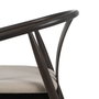 Ixia Silla de Salón Negro Tejido-Madera