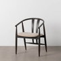 Ixia Silla de Salón Negro Tejido-Madera