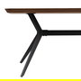 Mesa Comedor Marrón-Negro Dm-Metal 180 X 90 X 76 cm