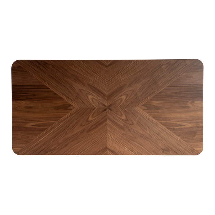 Mesa Comedor Marrón-Negro Dm-Metal 180 X 90 X 76 cm Mesa Comedor Marrón-Negro Dm-Metal 180 X 90 X 76 cm