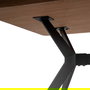 Mesa Comedor Marrón-Negro Dm-Metal 180 X 90 X 76 cm