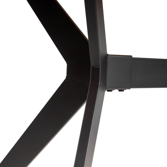 Mesa Comedor Marrón-Negro Dm-Metal 180 X 90 X 76 cm Mesa Comedor Marrón-Negro Dm-Metal 180 X 90 X 76 cm