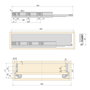 Emuca Kit de cajón para cocina o baño Vertex de altura 93mm con tableros incluidos, módulo 450mm, Pintado blanco