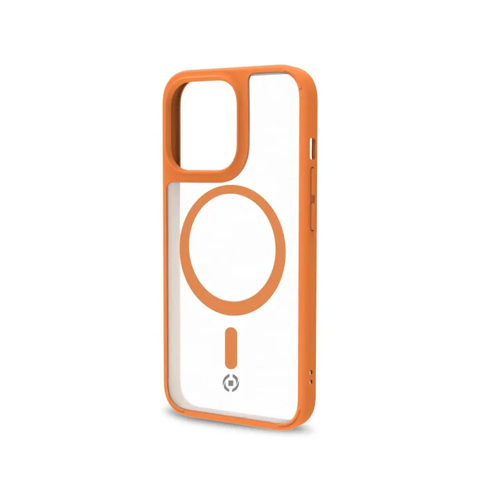 Celly Magmatt - Funda para Apple iPhone 14 Pro 15.5 cm (6.1") Transparente Amarillo - Compatible con MagSafe, Resistente a Impactos (PC/TPU)