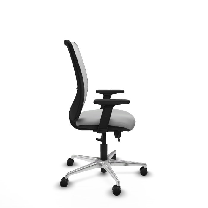 PIQUERAS Y CRESPO Silla de oficina Zulema Gris claro/Blanco con mecanismo Sincro/Traslack