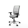 PIQUERAS Y CRESPO Silla de oficina Zulema Gris claro/Blanco con mecanismo Sincro/Traslack
