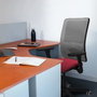 PIQUERAS Y CRESPO Silla de oficina Zulema con mecanismo Sincro/Traslack, Rojo y Gris