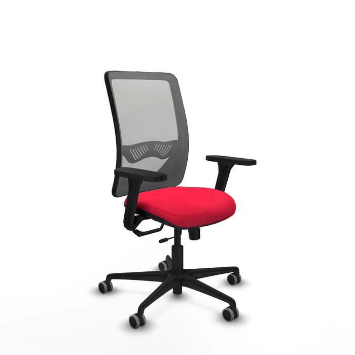 PIQUERAS Y CRESPO Silla de oficina Zulema con mecanismo Sincro/Traslack, Rojo y Gris PIQUERAS Y CRESPO Silla de oficina Zulema con mecanismo Sincro/Traslack, Rojo y Gris
