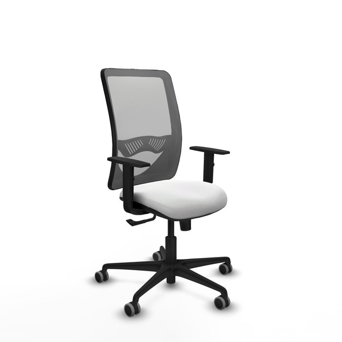 PIQUERAS Y CRESPO Silla de oficina Zulema con Mecanismo Sincro, Blanco y Gris PIQUERAS Y CRESPO Silla de oficina Zulema con Mecanismo Sincro, Blanco y Gris