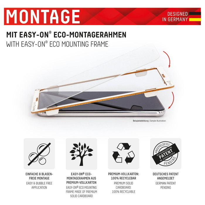 Displex Protector Pantalla Panzerglas 2D Clear 10H para iPhone 13/13 Pro/14/16e/17e - Vidrio Templado Resistente a Impactos y Rayones - Incluye Kit de Montaje