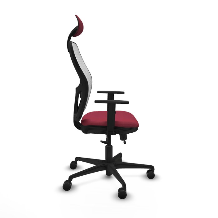 PIQUERAS Y CRESPO Silla de oficina Jorquera Sincro/Traslack Granate/Blanco PIQUERAS Y CRESPO Silla de oficina Jorquera Sincro/Traslack Granate/Blanco