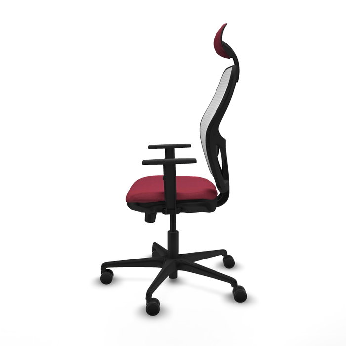 PIQUERAS Y CRESPO Silla de oficina Jorquera Sincro/Traslack Granate/Blanco PIQUERAS Y CRESPO Silla de oficina Jorquera Sincro/Traslack Granate/Blanco