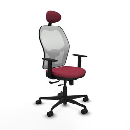 PIQUERAS Y CRESPO Silla de oficina Jorquera Sincro/Traslack Granate/Blanco