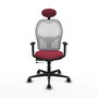 PIQUERAS Y CRESPO Silla de oficina Jorquera Sincro/Traslack Granate/Blanco