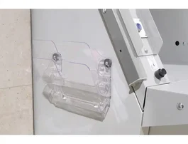 Durable Expositor de Pared con 2 Compartimentos Magnéticos Transparentes para Folletos A4 Horizontal