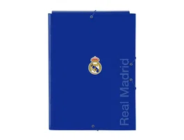 Safta Carpeta de cartón Real Madrid 3ª equipación 25/26 con solapas y gomas