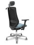 PIQUERAS Y CRESPO Silla de oficina Mardos con mecanismo Sincro/Traslack, brazos 3D y cabecero 2D, Gris y Negro