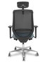 PIQUERAS Y CRESPO Silla de oficina Mardos con mecanismo Sincro/Traslack, brazos 3D y cabecero 2D, Gris y Negro