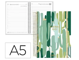 Liderpapel Agenda Fantasy 2027 Día por Página A5 Bilingüe Espiral