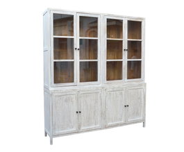 DKD Home Decor Vitrina Mango y Cristal Blanco 200x45x230