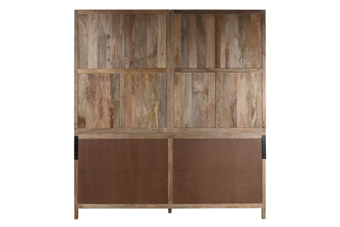 DKD Home Decor Vitrina Mango y Cristal Blanco 200x45x230