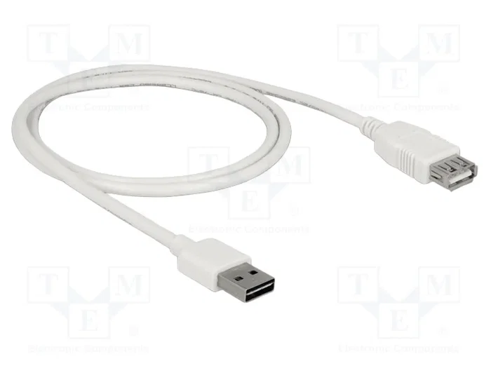 DeLOCK Cable de extensión EASY-USB 2.0 Tipo-A a Tipo-A de 1 m, Blanco DeLOCK Cable de extensión EASY-USB 2.0 Tipo-A a Tipo-A de 1 m, Blanco