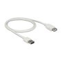 DeLOCK Cable de extensión EASY-USB 2.0 Tipo-A a Tipo-A de 1 m, Blanco