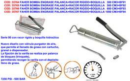 FAHER Bomba de Engrase BF94 1000 cm3 con Palanca, Racor Rígido y Boquilla