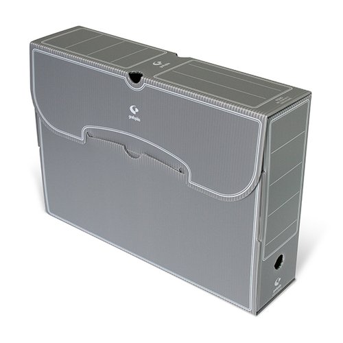 Grafoplas Caja de archivo definitivo PP folio gris