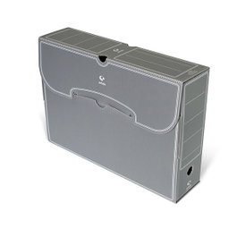 Grafoplas Caja de archivo definitivo PP folio gris