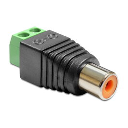 DeLOCK 65418 Adaptador RCA hembra a bloque de terminales de 2 pines