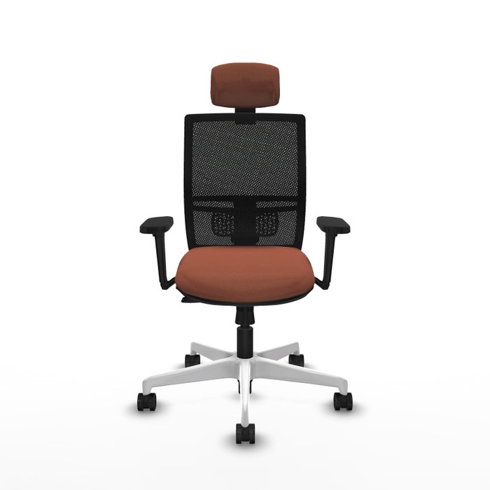PIQUERAS Y CRESPO Silla de oficina Yunquera con mecanismo Sincro/Traslack, Marrón y Negro