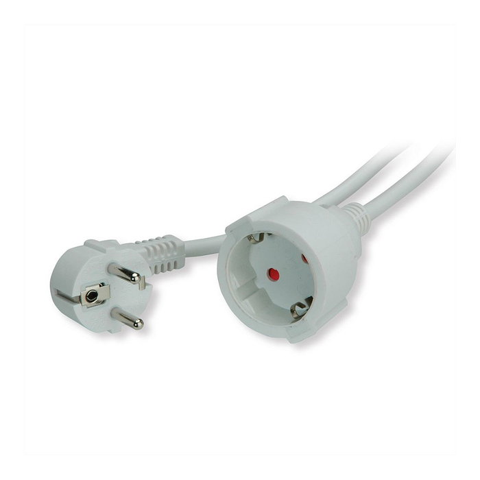VALUE Cable de extensión con toma de tierra 19.99.1176, 3 m, Blanco