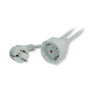 VALUE Cable de extensión con toma de tierra 19.99.1176, 3 m, Blanco
