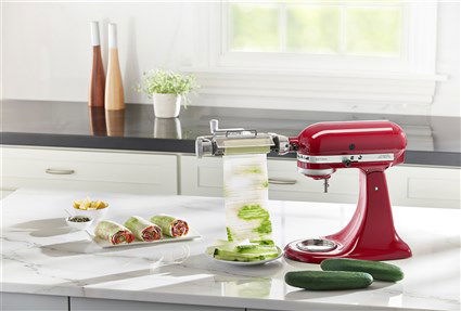 Kitchenaid 5KSMSCA Cortador de Verduras en Láminas Accesorio para Robots de Cocina con 2 Cuchillas de Acero Inoxidable