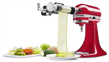 Kitchenaid 5KSMSCA Cortador de Verduras en Láminas Accesorio para Robots de Cocina con 2 Cuchillas de Acero Inoxidable