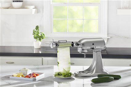 Kitchenaid 5KSMSCA Cortador de Verduras en Láminas Accesorio para Robots de Cocina con 2 Cuchillas de Acero Inoxidable