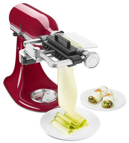 Kitchenaid 5KSMSCA Cortador de Verduras en Láminas Accesorio para Robots de Cocina con 2 Cuchillas de Acero Inoxidable