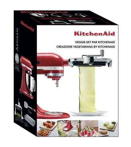 Kitchenaid 5KSMSCA Cortador de Verduras en Láminas Accesorio para Robots de Cocina con 2 Cuchillas de Acero Inoxidable
