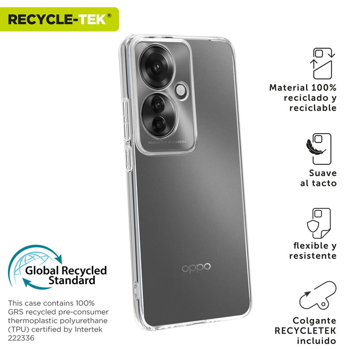 muvit for change funda compatible con Oppo Reno 11F transparente