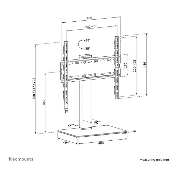 Neomounts DS45-430BL14 Soporte de mesa para TV 32-55 pulg, Negro Neomounts DS45-430BL14 Soporte de mesa para TV 32-55 pulg, Negro