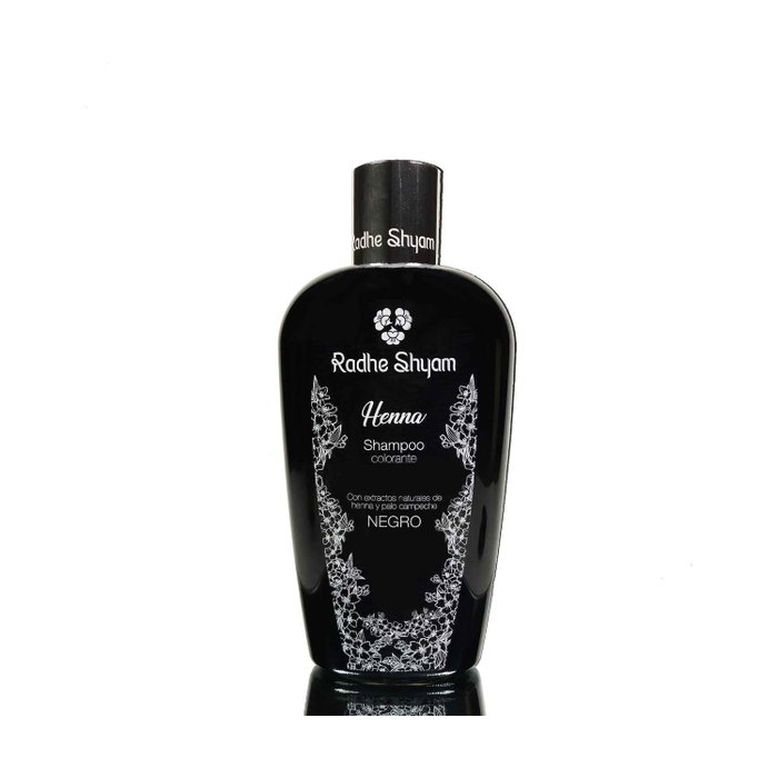 Radhe Shyam Champú Henna Negro 250ml - Mantiene Coloración y Brillo Radhe Shyam Champú Henna Negro 250ml - Mantiene Coloración y Brillo